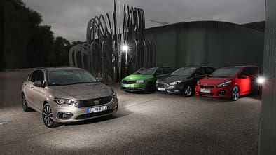 Fiat Tipo 1.4 T-Jet, Ford Focus 1.0 Ecoboost, Kia Cee'd 1.0 T-GDI, Skoda Rapid Spaceback 1.4 TSI