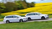 Skoda Octavia Combi 2.0 TDI 4x4, VW Golf Variant 2.0 TDI 4Motion, Seitenansicht