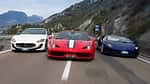 Ferrari 458 Speciale A, Lamborghini Aventador Roadster, Maserati Gran Cabrio MC