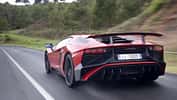 Lamborghini Aventador SV 2015, Heck, Fahrt