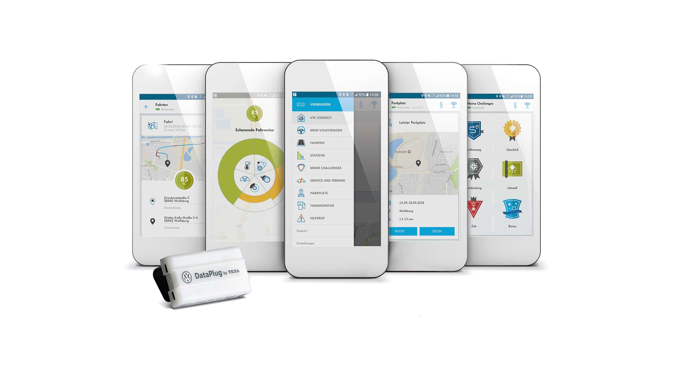 Volkswagen Connect: Data Plug und App