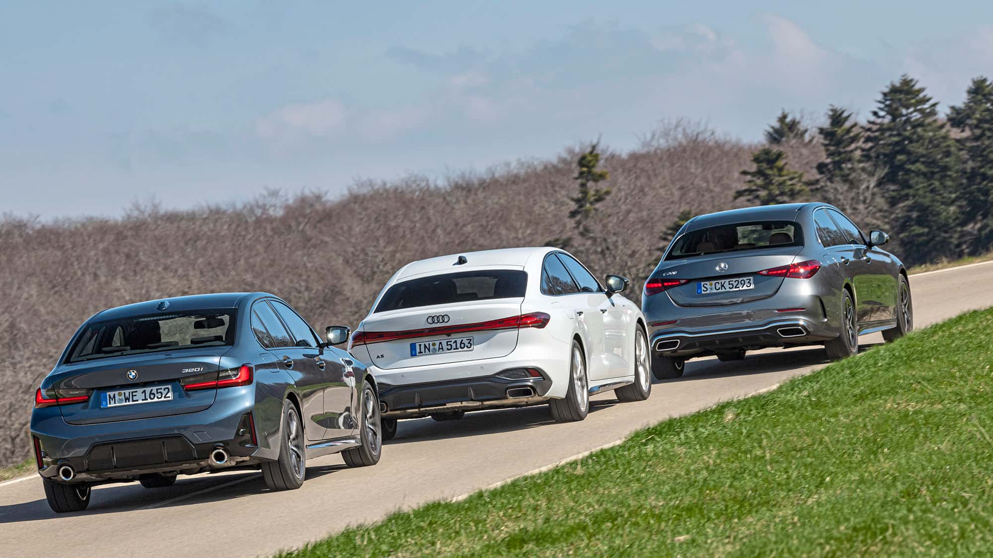 Mercedes C200, Audi A5 TSFI 150 kW und BMW 320i M-Sportpaket im Test