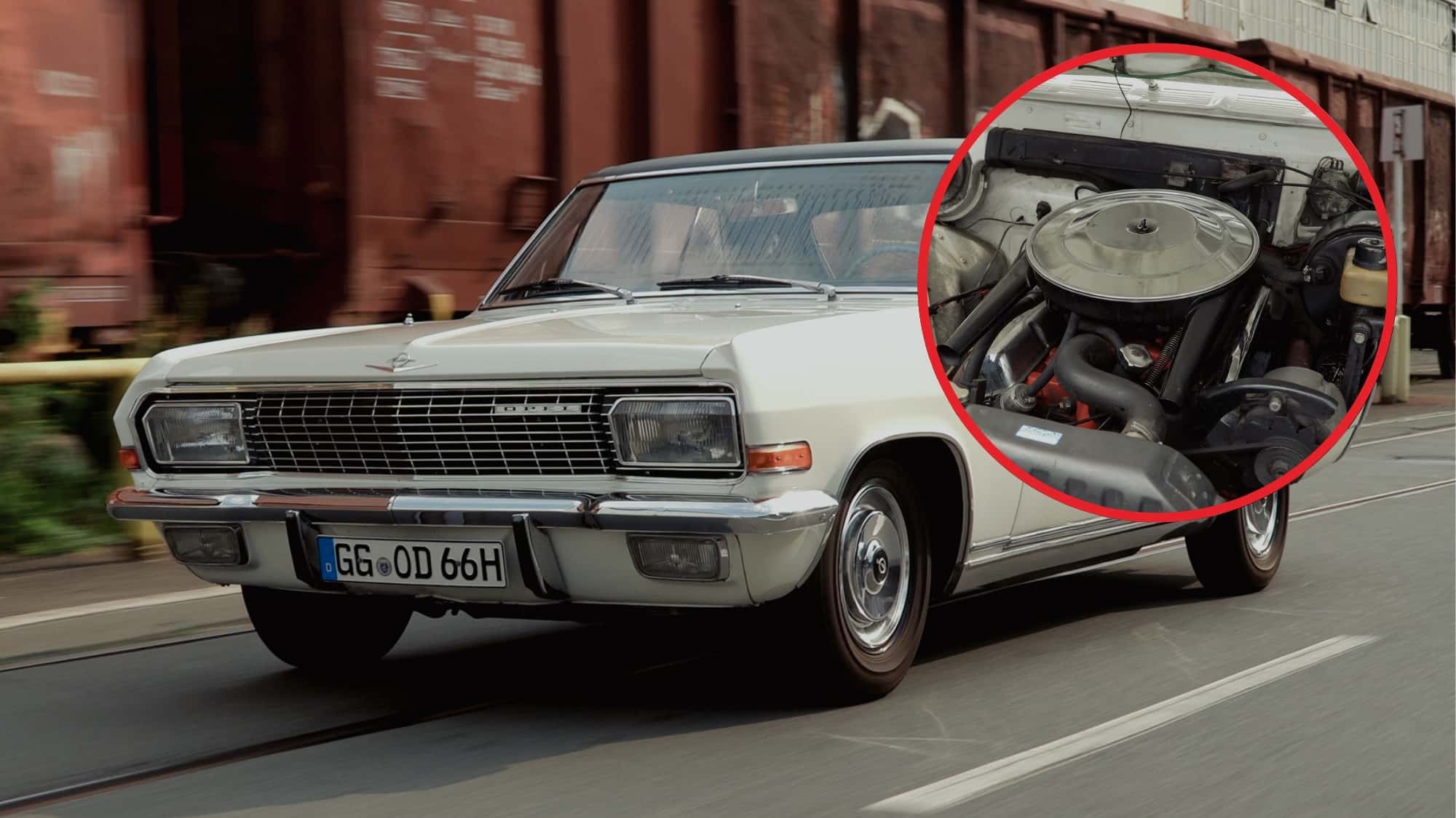 Opel-Diplomat-mit-Chevy-Small-Block-Der-V8-Motor-der-Deutschland-eroberte