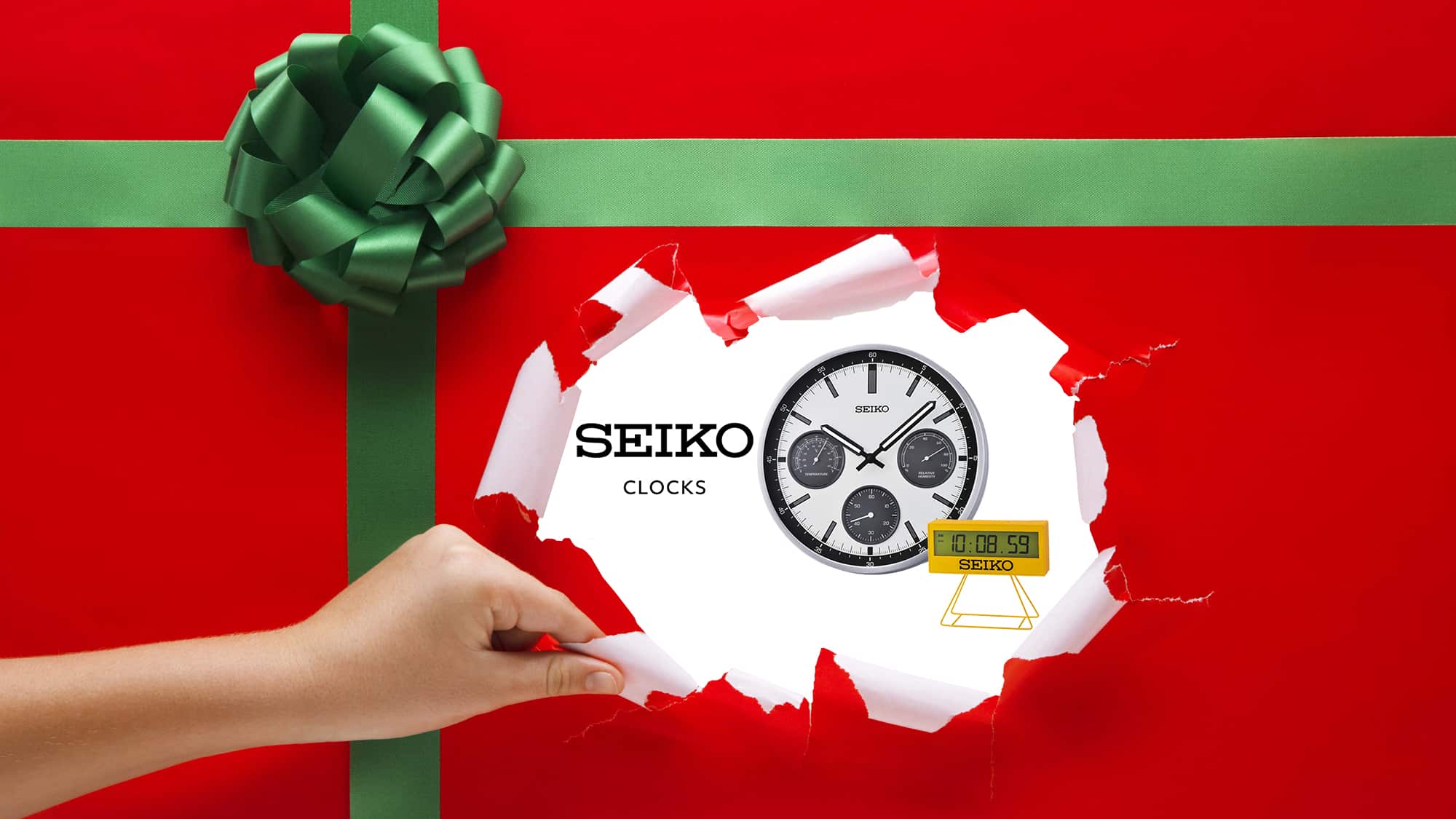 Door 15: Seiko Clocks Alarm Clock and Wall Clock