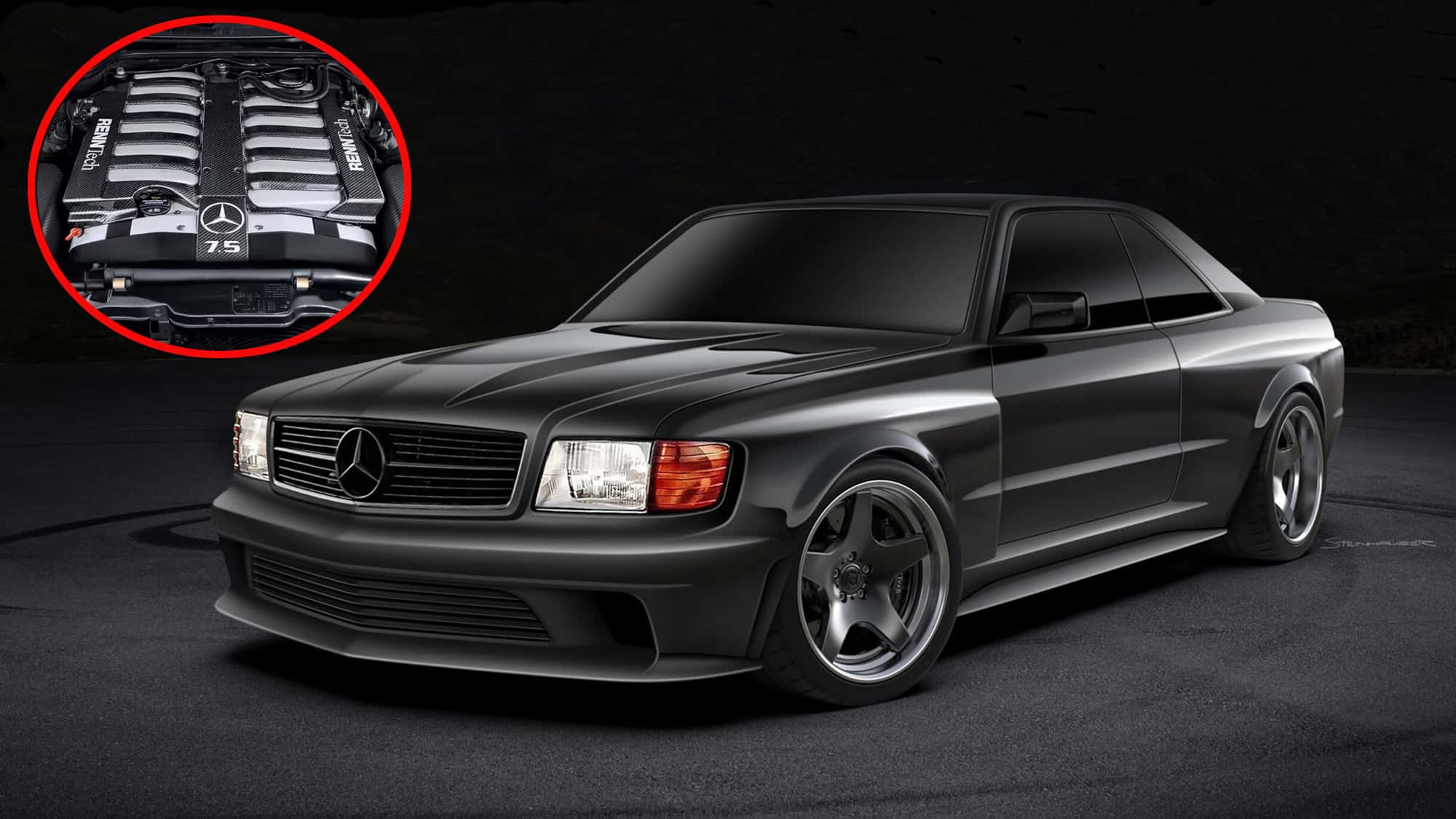 Renntech: V12 with mega displacement for the 126 Mercedes SEC