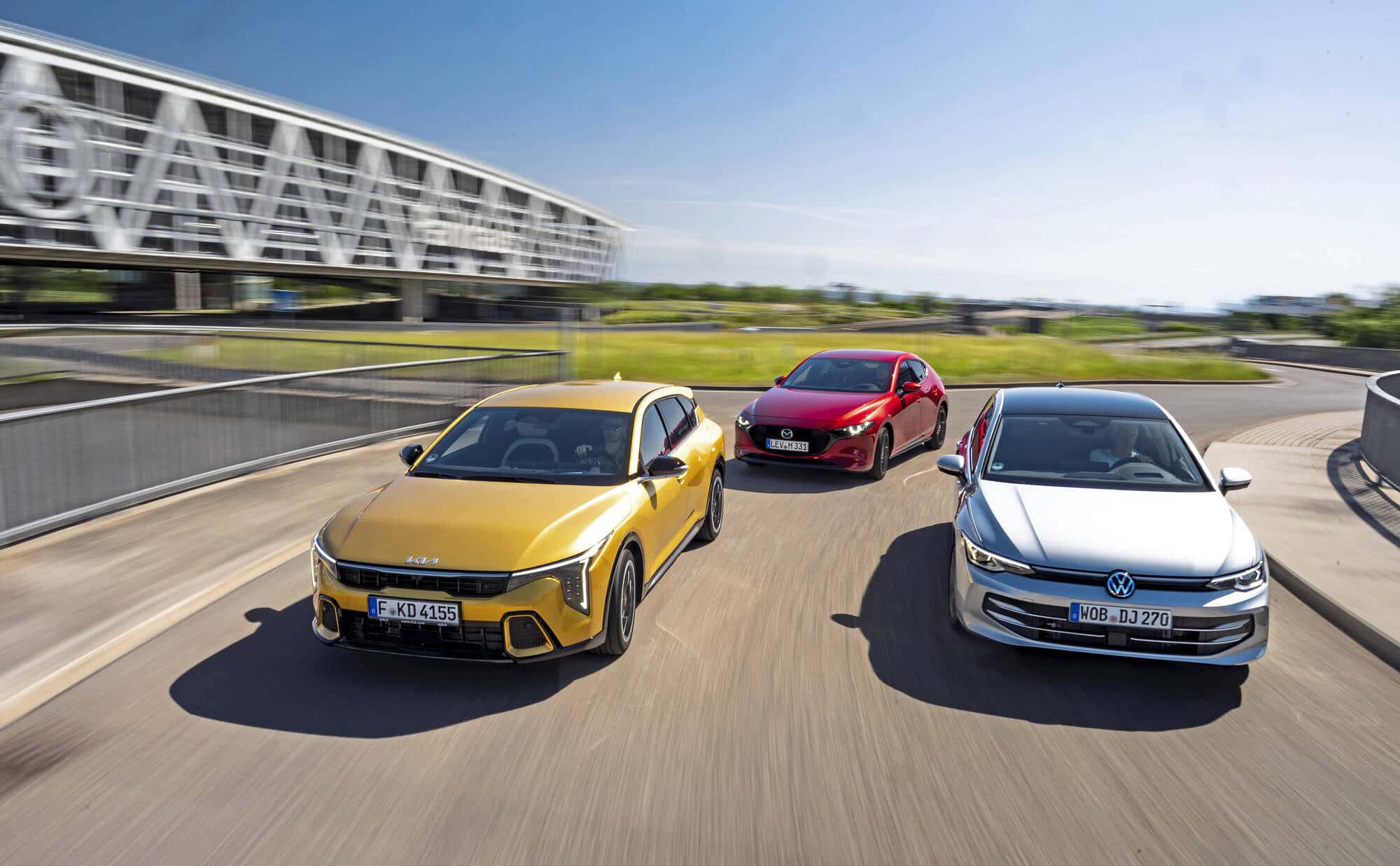 VW-Golf-Mazda-3-Kia-K4-im-Test-Drei-Kompakte-und-ein-Favorit-unter-Druck