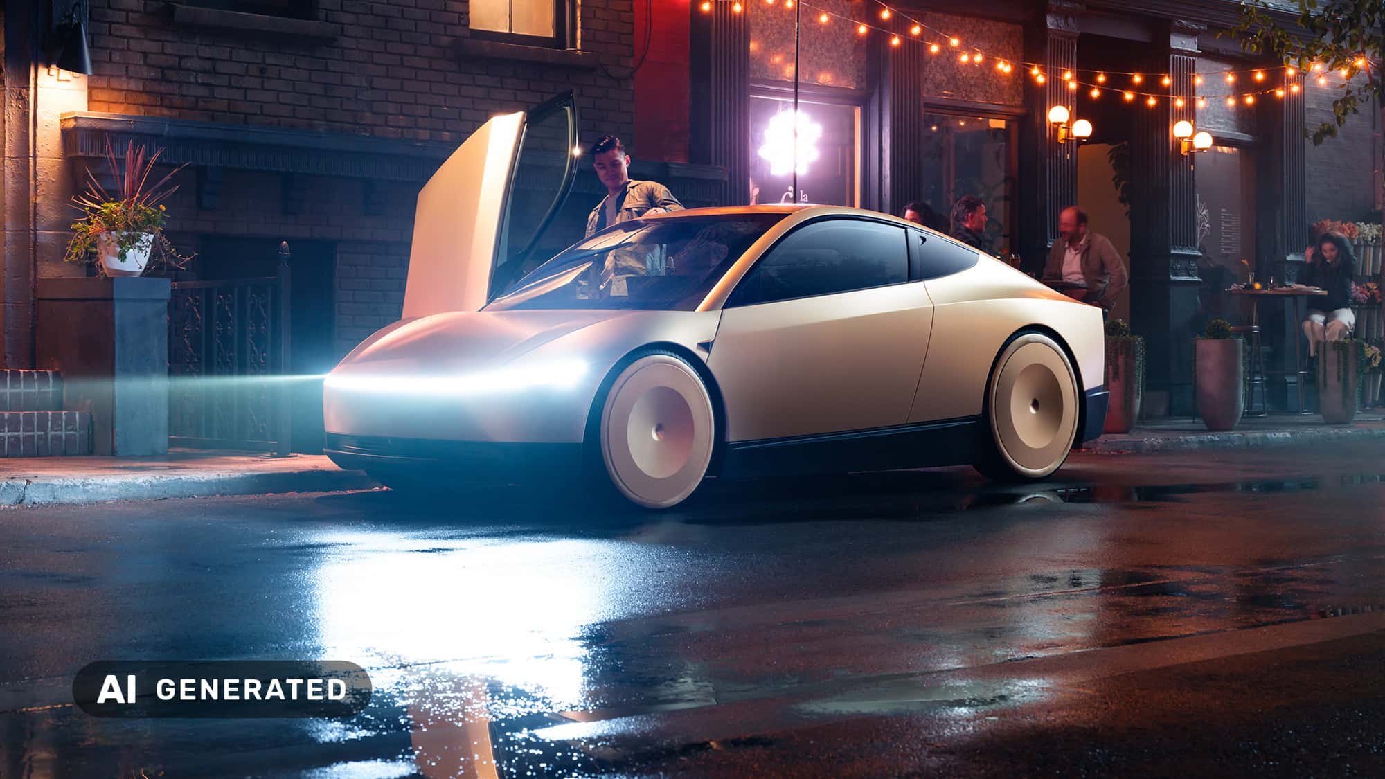 Tesla Cybercab in its first operation: Secluded presentation