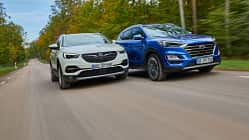 Hyundai Tucson 2.0 CRDi, Opel Grandland X 2.0 D, Exterieur