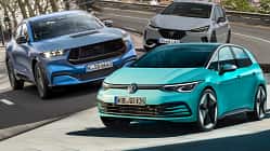 Elektroautos Verbrenner Optik Design Front Collage Retusche