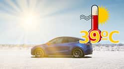 07/2024 ADAC Hitzezest Tesla Model Y Sommer Temperatur Klimaanlage