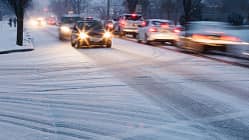 Schnee Auto Autofahren Straße