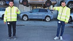 Autos reparieren mit Gebrauchtteilen Versicherung Schrottplatz Schrotthandel Teilehandel Kfz-Teile