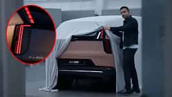 Volvo EX60 Elektro-SUV Teaser Heck Heckleuchte