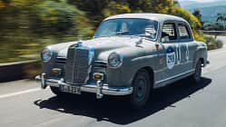 1000 Miglia 2025 im Mercedes 180 Diesel Ponton von 1955
