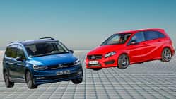 Gebrauchtvergleich Mercedes B-Klasse, VW Touran