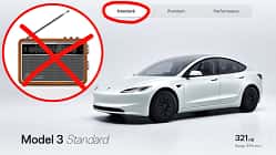 10/2025, Tesla Model 3 Standard kein Radio Tesla Model 3 Standard kein Radio