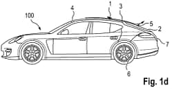 Porsche ersetzt im Patent Scheibenwischer durch Luftströmungen.