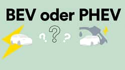 E-Auto vs. Plug-in-Hybrid BEV PHEV Entscheidungsbaum