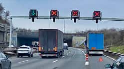 Autobahn Schilderbrücke Hechtsheimer Tunnel