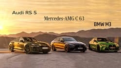 Audi RS 5, Mercedes-AMG C63 und BMW M3 Audi RS 5, Mercedes-AMG C63 und BMW M3