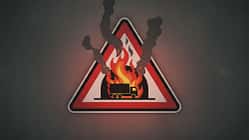 03/2026, Tunnelbrand Verkehrsschild Tunnelbrand Verkehrsschild