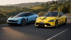 Ferrari Luce, Xiaomi SU7 Ultra, Collage, Kaltvergleich, 06/2026 Ferrari Luce und Xiaomi SU7 Ultra
