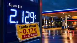 Tankrabatt Tankstelle Zapfsäule 17 Cent