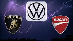 VW, Ducati, Lamborghini, Trennung, Logos