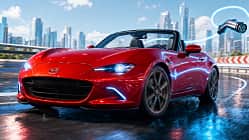 Mazda MX-5 mit E-Antrieb Visualisierung KI-generiert