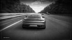 Porsche 911 Raser Niederlande Autobahn