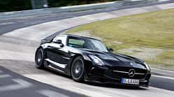 Mercedes SLS AMG Black Series, Frontansicht, Kurvenfahrt