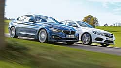Alpina B4 Biturbo Coupé Allrad, Mercedes E 500 Coupé, Frontansicht
