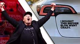 Elon Musk Trump Make America Great Again Model Y Sticker Collage