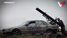 BMW 7er aE38 als Raketenwerfer in der Ukraine