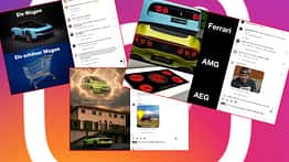 Konzerne über den Ferrari Luce auf Instagram