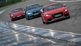Audi TT RS Coupé, BMW M2 Coupé DKG, Porsche 718 Cayman GTS PDK, Exterieur