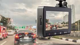 Car CCTV camera video recorder for driving safety on the road