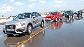 Audi Q3, BMW X1, Mercedes GLA, Mini Countryman Cooper S, Seitenansicht