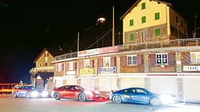 Audi R8 LMX, Nissan GT-R, Porsche 911 Turbo S, Seitenansicht