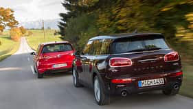 Mini Cooper S Clubman, VW Golf GTI, Heckansicht