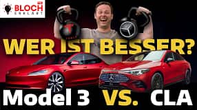 Alexander Bloch Kaltvergleich Mercedes CLA 350 vs. Tesla Model 3