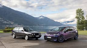 VW ID.3 und Golf 2 fire and ice