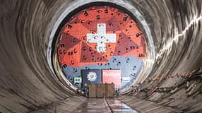 Tunnelbohrmaschine Paulina Gotthard-Tunnel