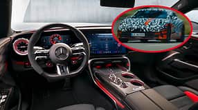 Mercedes-AMG GT 4-Türer Coupé EV Elektro Innenraum Interieur eingeklinkt Erlkönig