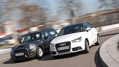 Audi A1 Sportback 2.0 TDI Ambition, Mini Cooper SD Clubman, Front