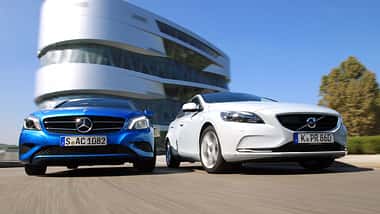 Mercedes A 180, Volvo V40 T2, Frontansicht