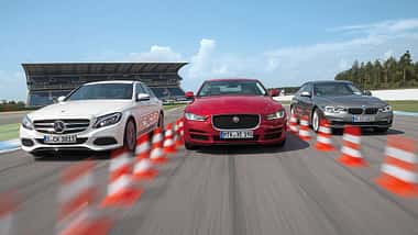 BMW 320d, Jaguar XE 20d, Mercedes C 250 d
