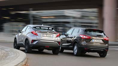 Nissan Qashqai 1.2 DIG-T, Toyota C-HR 1.2 T, 