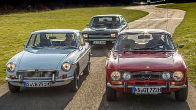 Fahrbericht-Alfa-2000-GTV-Ford-Capri-2600-GT-MGB-GT