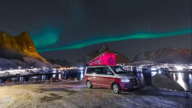 VW T6 California Bulli Camping Lofoten Norwegen